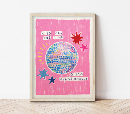 Kiss all the time, disco occasionally| Harry Styles Print