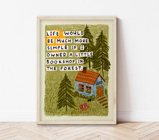 Bookshop in the Forest | Cosy Print