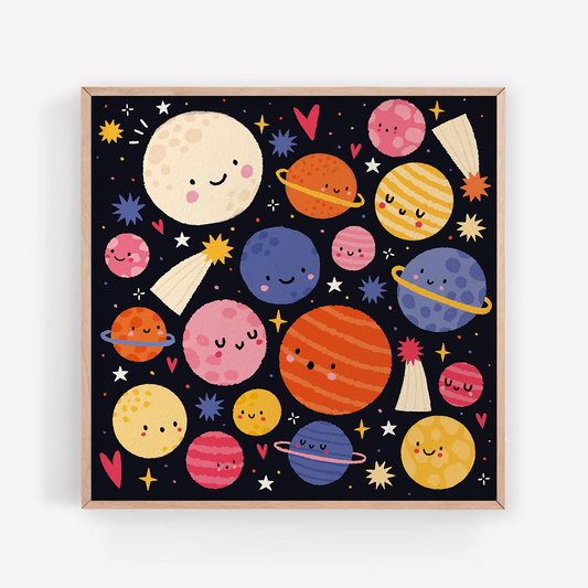 Little Planets | Space Nursery Print
