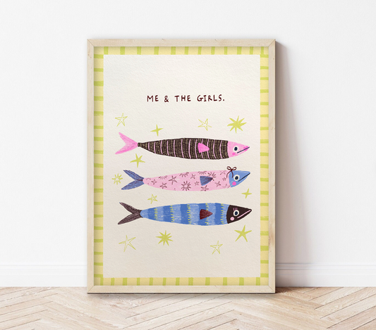 Me and the girls | Colourful, quirky fish print