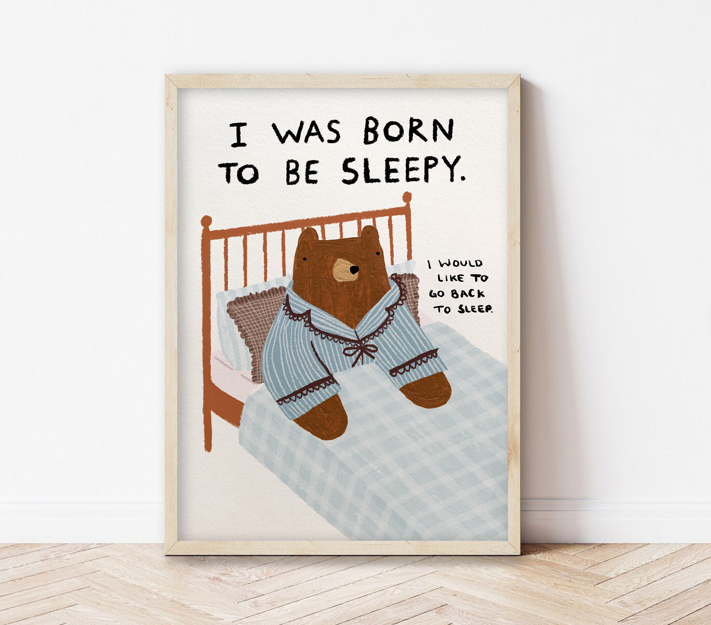I was born to be sleepy | Billy Murphy x Abbie Rosie Print