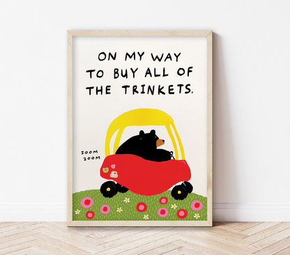 On my way to buy all of the trinkets | Billy Murphy x Abbie Rosie Print